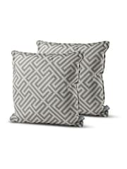 Extreme Lounging 2 Pack Silver Grey Outdoor B Maze Cushions - Image 1 of 2