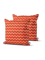 Extreme Lounging 2 Pack Orange Outdoor B Zigzag Cushions - Image 1 of 2