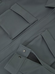 Reiss Soft Sage Green Divide Technical Twin-Pocket Overshirt - Image 8 of 8