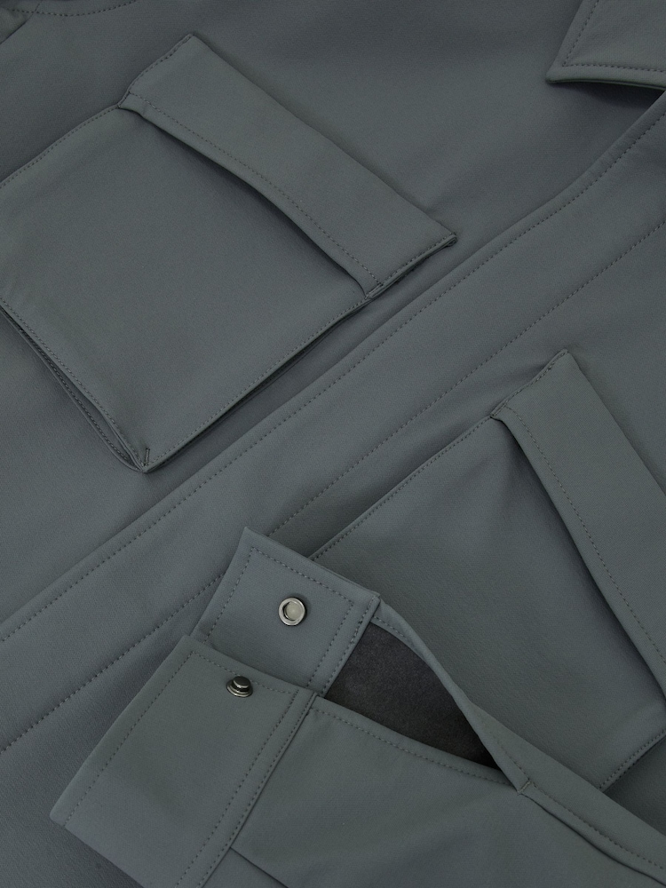 Reiss Soft Sage Green Divide Technical Twin-Pocket Overshirt - Image 8 of 8 Reiss Soft Sage Green Divide Technical Twin-Pocket Overshirt - Image 8 of 8