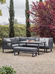 Bramblecrest Anthracite Hudson L-Shape Sofa Set with Rectangle Table and Bench - Image 1 of 6