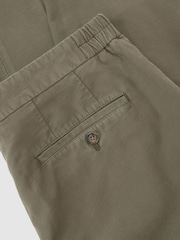 Reiss Dark Green Jason Garment-Dyed Piqué Suit Trousers Tailored-Fit - Image 7 of 7
