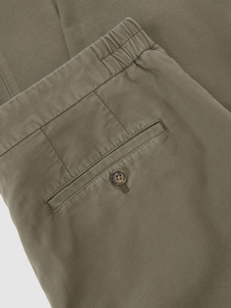 Reiss Dark Green Jason Garment-Dyed Piqué Suit Trousers Tailored-Fit - Image 7 of 7 Reiss Dark Green Jason Garment-Dyed Piqué Suit Trousers Tailored-Fit - Image 7 of 7