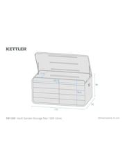Kettler Grey Vault Garden Storage Box 1200L - Image 3 of 3