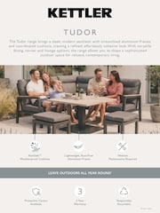 Kettler Anthracite Grey Tudor Garden 4 Seater Reclining Set with Parasol a Base - Image 7 of 7