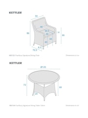Kettler Natural Charlbury Garden 4 Seater Dining Set - Image 4 of 5