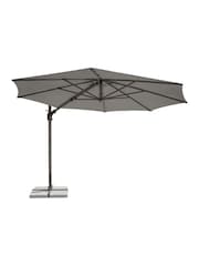 Kettler Slate Grey Luna 3m Round Garden Cantilever Parasol with Base Slate - Image 2 of 3