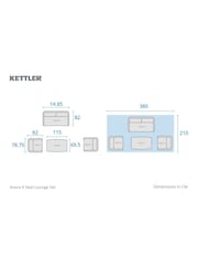 Kettler Natural Avora Garden 4 Seater Lounge Set - Image 6 of 6