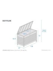 Kettler Anthracite Grey Medium Aluminium Garden Storage Box - Image 4 of 4