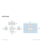 Kettler Anthracite Grey Tudor Garden Table, Sofa and Chairs Set - Image 4 of 6