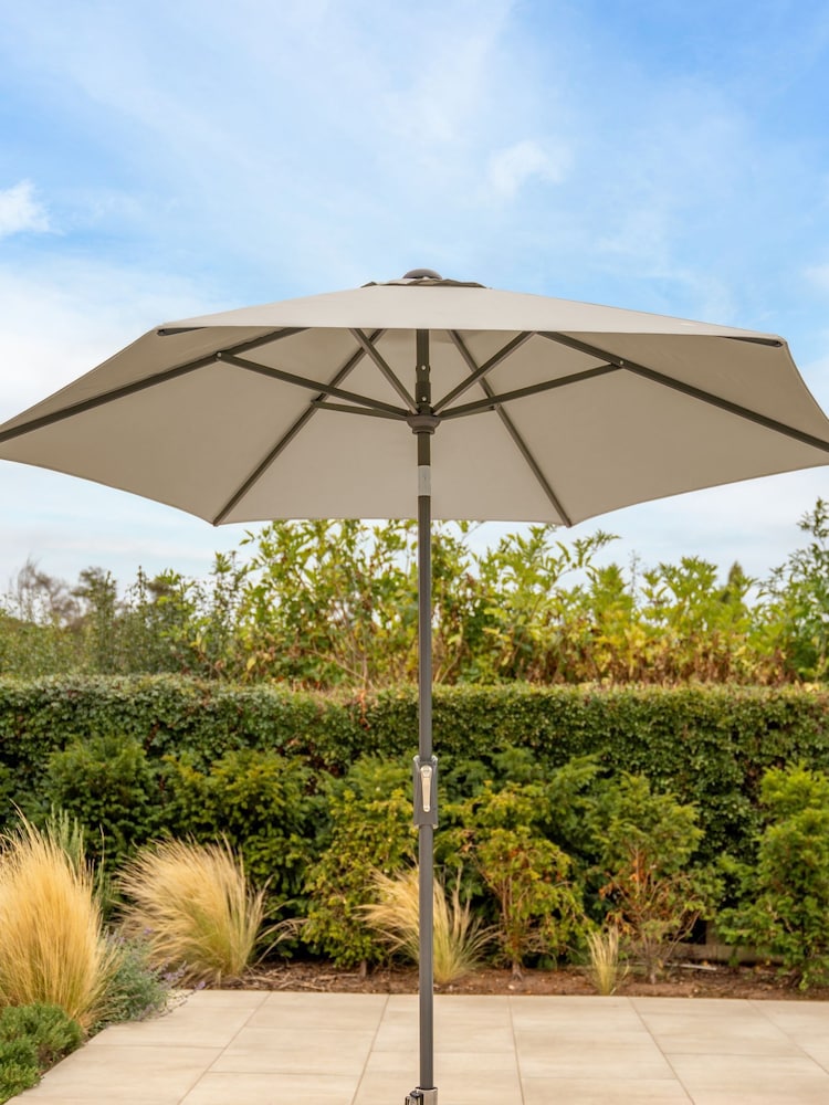 Kettler Stone Cream 25m Wind Up Garden Parasol with Auto Tilt Night - Image 2 of 4