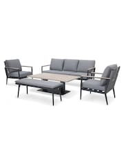Kettler Grey Merano Garden Sofa Set Rectangular High/Low Table - Image 2 of 6