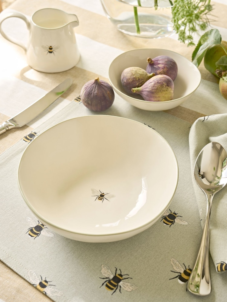 Sophie Allport Natural Bees Stoneware Dessert Bowl - Image 1 of 3