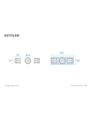 Kettler Grey Foxley 2 Seater Garden Bistro Set with 70cm Round Table - Image 6 of 8