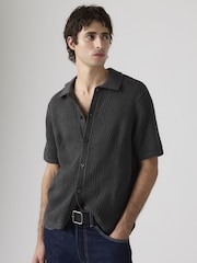 Levi's® Black Sweater Camp Shirt - Image 4 of 6