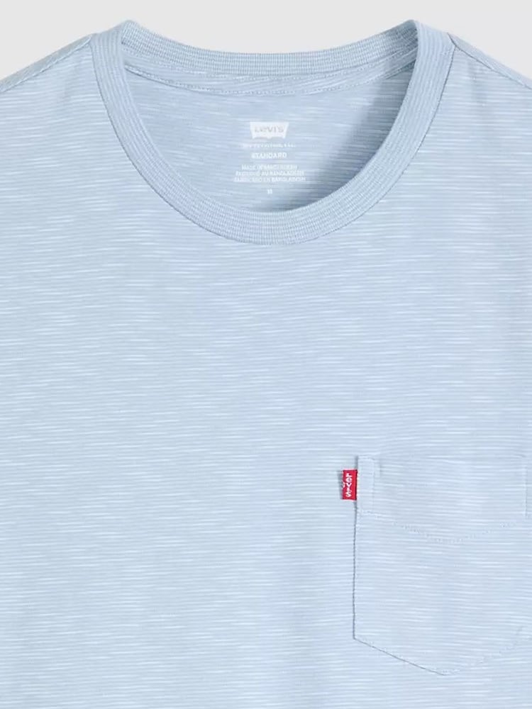 Levi's® Light Blue Short Sleves Classic Pocket T-Shirt - Image 6 of 6 Levi's® Light Blue Short Sleves Classic Pocket T-Shirt - Image 6 of 6