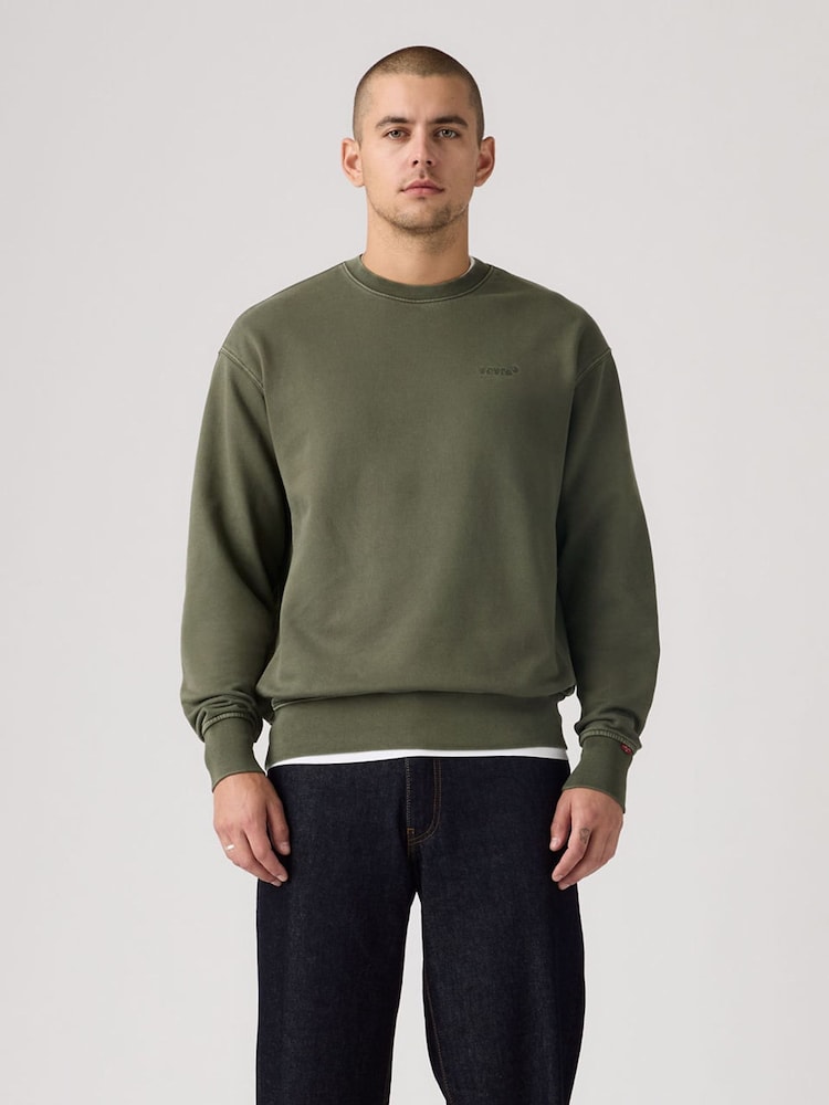Levi's® Grey Authentic-Crew Neck Sweatshirt - Image 1 of 5 Levi's® Grey Authentic-Crew Neck Sweatshirt - Image 1 of 5