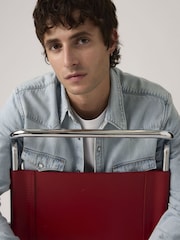 Levi's® Blue Barstow-Western-Standard Shirts - Image 4 of 6