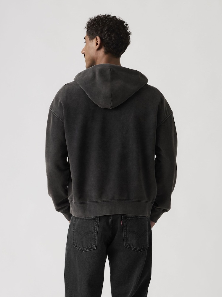 Levi's Black Hayes Boxy Full Zip Sweat Top - Image 2 of 4