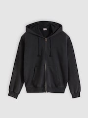 Levi's Black Hayes Boxy Full Zip Sweat Top - Image 4 of 4