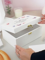 Personalised Butterfly Wooden Keepsake Box by PMC - Image 3 of 4