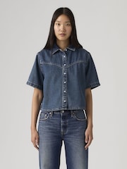 Levi's® Blue Logan Short Sleeve Denim Shirt - Image 1 of 6