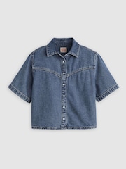 Levi's® Blue Logan Short Sleeve Denim Shirt - Image 5 of 6