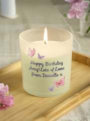 Personalised Butterfly Frosted Candle by PMC - Image 2 of 3