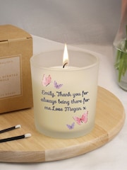 Personalised Butterfly Frosted Candle by PMC - Image 3 of 3