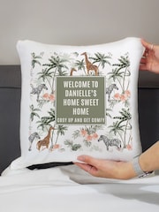 Personalised Jungle Print Cushion by PMC - Image 2 of 3