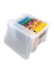 Whitefurze Set of 2 Clear Storage Boxes 36L & 85L - Image 2 of 6