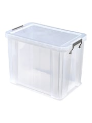 Whitefurze Set of 2 Clear 26L Storage Boxes - Image 2 of 2