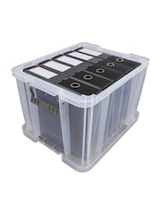 Whitefurze Set of 2 Clear 36L Storage Boxes - Image 2 of 6