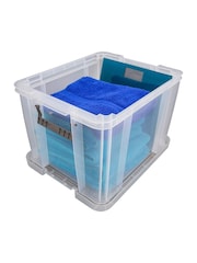 Whitefurze Set of 2 Clear 36L Storage Boxes - Image 3 of 6
