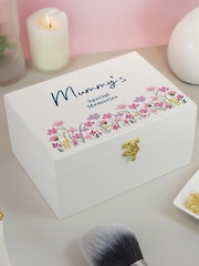 Personalised Floral Wooden Keepsake Box by PMC - Image 4 of 4