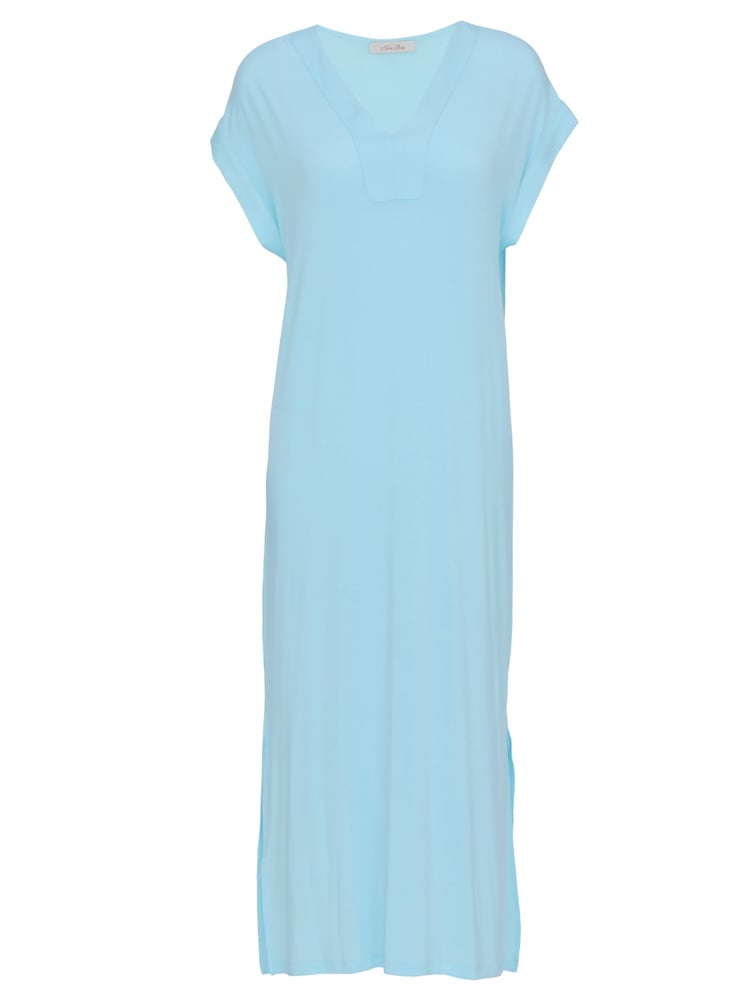 Nora Rose Solid Modal Lycra Jersey Cap Long Nightdress - Slika 3 od 3