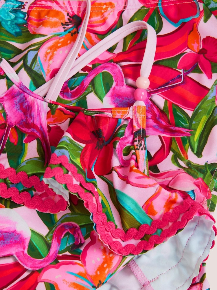 Monsoon Flamingo Print Volangbadedrakt - Bilde 3 av 3