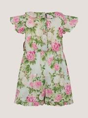 Monsoon Baby Floral Frill Playsuit - Imaginea 2 din 3
