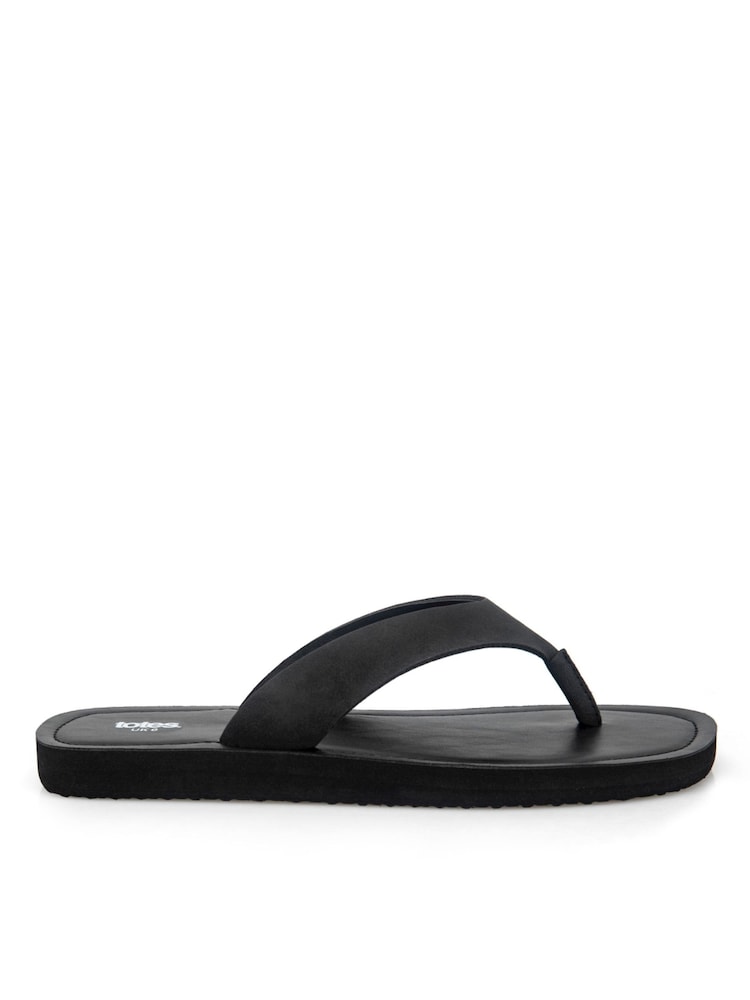 Totes Square Toe Faux Suede Flip Flops - Imaginea 2 din 5