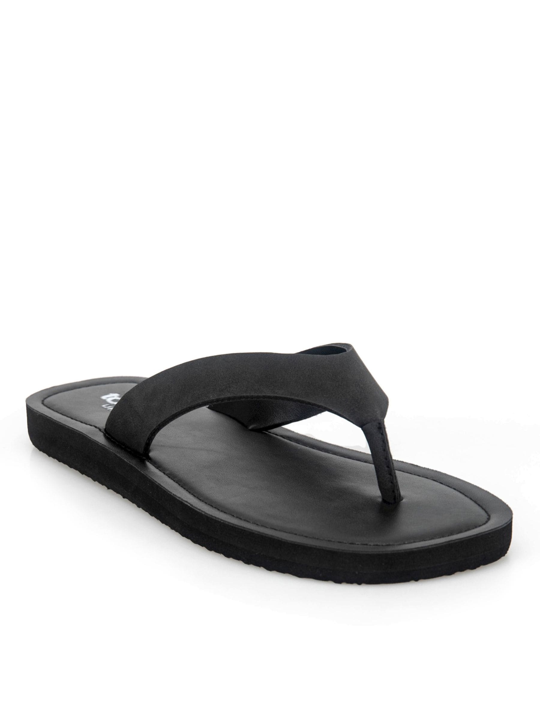 Buy Totes Black Square Toe Faux Suede Flip Flops from Next USA
