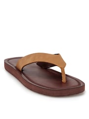Totes Square Toe Faux Suede Flip Flops - Imaginea 3 din 5