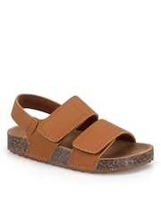 Totes Brown Double Strap Sandals With Back Strap - Image 3 of 5