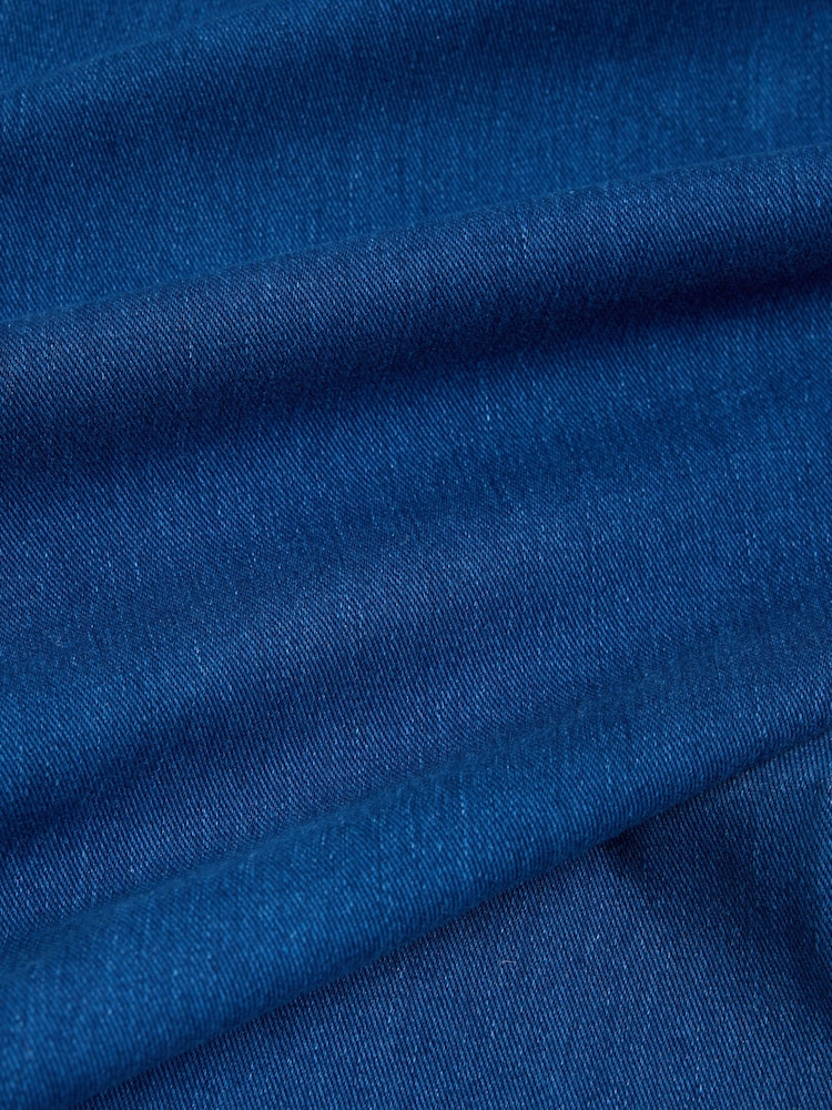 Dark Blue Wrap Waist - 平織牛仔寬腿褲 - 圖片 2,共 3 Dark Blue Wrap Waist - 平織牛仔寬腿褲 - 圖片 2,共 3