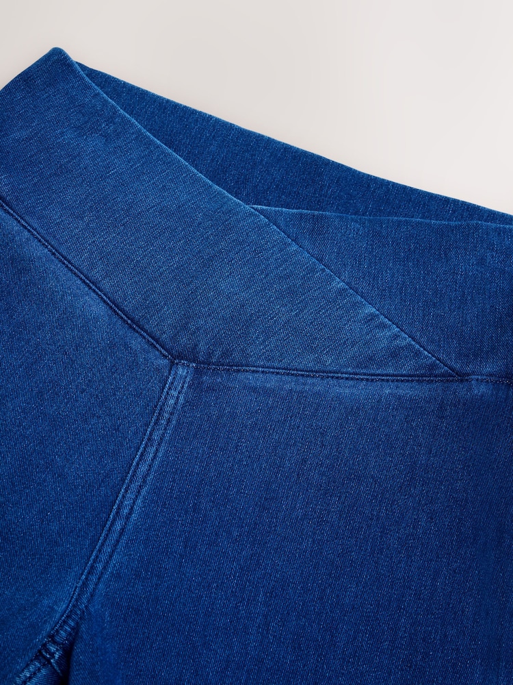Dark Blue Wrap Waist - 平織牛仔寬腿褲 - 圖片 3,共 3 Dark Blue Wrap Waist - 平織牛仔寬腿褲 - 圖片 3,共 3