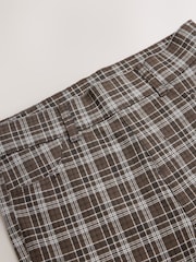 Chocolate Brown Check Print Jersey Bootcut Leggings - Image 3 of 3