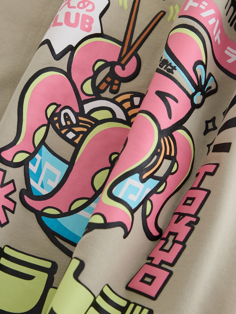 Stone Noodles Relaxed Fit Short Sleeve Graphic T-Shirt (3-16yrs) - Image 3 of 3 Stone Noodles Relaxed Fit Short Sleeve Graphic T-Shirt (3-16yrs) - Image 3 of 3