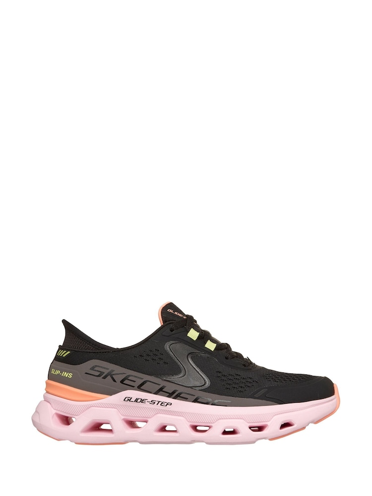 Skechers Black/Pink Glide-Step Sport / Trail Running Trainers - Image 1 of 6