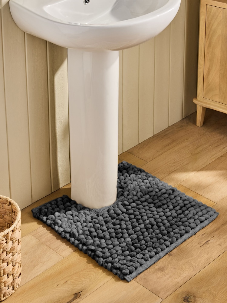 Charcoal Grey Bobble Pedestal Mat - Image 1 of 3