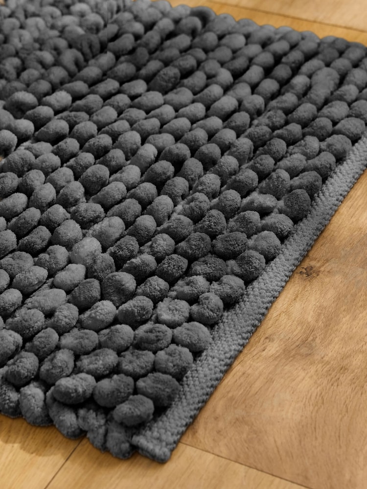 Charcoal Grey Bobble Pedestal Mat - Image 2 of 3