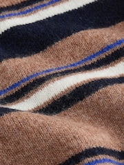 Self. Camel Stripe Knitted Wool Blend Rugby Jumper - Image 6 of 7